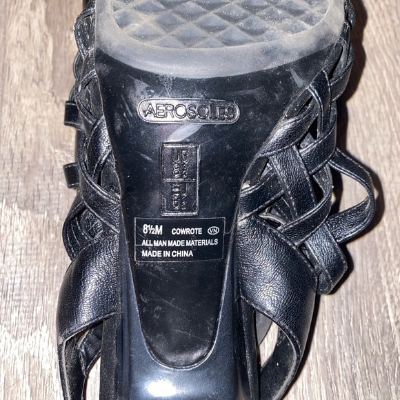 Strappy black Aerosoles Heels size 8.5 NWOT - Picture 7 of 9